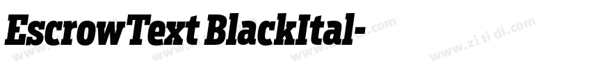 EscrowText BlackItal字体转换 EscrowText BlackItal字体转换